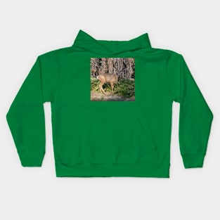 Silly Deer Photograph Kids Hoodie